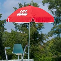 6.5' Acrylic Commercial Umbrella With Lifeguard Logo