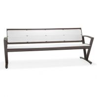 Seascape 6' Commercial Bench With Back Portable - Triangular Arms by Texacraft