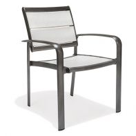 Seascape Commercial Stacking Arm Dining Chair by Texacraft