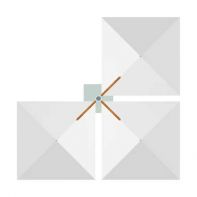 Tuuci Square Ocean Master M1 Shade Pod Trio Commercial Cantilever Umbrella