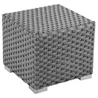 Commercial Wicker Side Table Highland Gray