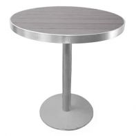 Sicilia Commercial Round Pedestal Table with Alumawood by Kannoa