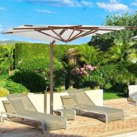 Tuuci Square Ocean Master Max Zero Horizon Commercial Cantilever Umbrella