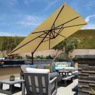 Skye 8.6' Square Rotating Cantilever Umbrella -Black Finish