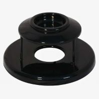 Commercial 32 Gallon Flat Top Round Lid with with 8" Opening and Ash Urn - Powder Coat Finish