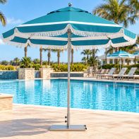 9' Monterey Premium WIND PROOF Commercial Market Umbrella With Fringe, Trim and Valance