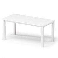 Marine Grade Polymer Commercial 21" x 42" Rectangular Coffee Table by Telescope Casual