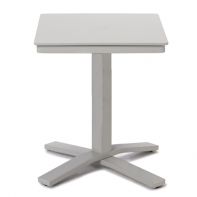 24" Square Slat MGP Top Commercial Balcony Height Pedestal Table w/ hole by Telescope Casual