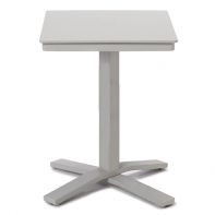 24" Square MGP Top Commercial Bar Height Pedestal Table w/ hole by Telescope Casual