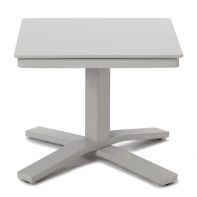 24" Square Slat MGP Top Commercial End Table Height Pedestal Table w/ hole by Telescope Casual
