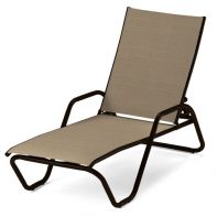 Gardenella Commercial Sling Four-Position Stacking Chaise by Telescope Casual