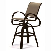 Aruba Commercial Sling Bar Height Swivel Cafe Chair by Telescope Casual