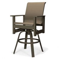 Leeward Commercial Sling Balcony Height Swivel Arm Chair by Telescope Casual