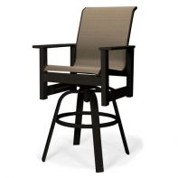 Leeward Commercial Sling Bar Height Swivel Arm Chair by Telescope Casual
