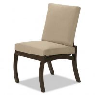 Belle Isle Commercial Cushion Cafe Armless Chair by Telescope Casual