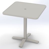 36" Square Cascade MGP Top Commercial Balcony Height Pedestal Table w/ hole by Telescope Casual