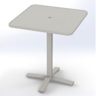 36" Square Cascade MGP Top Commercial Bar Height Pedestal Table w/ hole by Telescope Casual