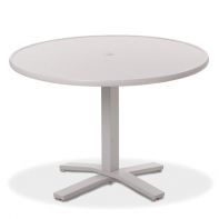 42" Round Cascade MGP Top Commercial Dining Height Pedestal Table w/ hole by Telescope Casual