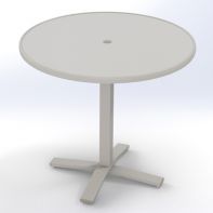 42" Round Cascade MGP Top Commercial Balcony Height Pedestal Table w/ hole by Telescope Casual