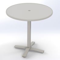 42" Round Cascade MGP Top Commercial Bar Height Pedestal Table w/ hole by Telescope Casual