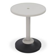 30" Round Cascade MGP Top Commercial Balcony Height 80 lb Pedestal Table w/ hole by Telescope Casual