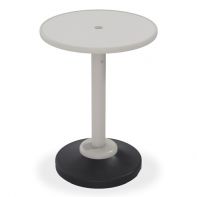 30" Round Cascade MGP Top Commercial Bar Height 80 lb Pedestal Table w/ hole by Telescope Casual