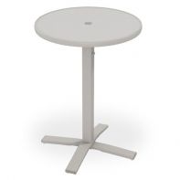 30" Round Cascade MGP Top Commercial Bar Height Pedestal Table w/ hole by Telescope Casual