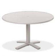 48" Round Cascade MGP Top Commercial Dining Height Pedestal Table w/ hole by Telescope Casual
