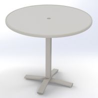 48" Round Cascade MGP Top Commercial Bar Height Pedestal Table w/ hole by Telescope Casual