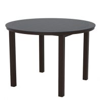 Marine Grade Polymer Commercial 54" Round Balcony Height Table with hole by Telescope Casual