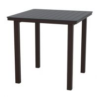 Marine Grade Polymer Commercial 42" Square Bar Height Table with hole by Telescope Casual