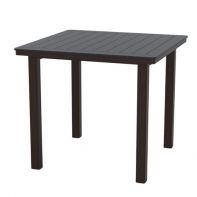 Marine Grade Polymer Commercial 42" Square Balcony Height Table with hole by Telescope Casual