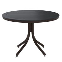 Marine Grade Polymer Commercial 42" Round Dining Height Table with hole by Telescope Casual