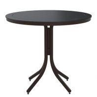Marine Grade Polymer Commercial 42" Round Balcony Height Table with hole by Telescope Casual