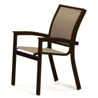 Bazza Commercial Sling Stacking Cafe Chair w/ Polymer Arms by Telescope Casual