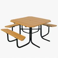 Commercial 48" ADA Square Table with hole by Texacraft
