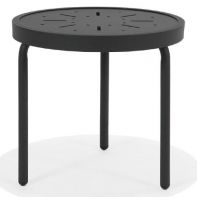 18" Round Commercial Side Table w/ Starburst Stamped Top by Texacraft