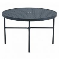 48" Round Matrix Commercial Dining Table - Stamped Top w/ Hole by Texacraft