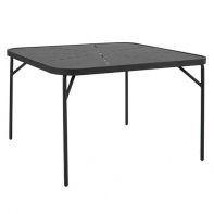 49" Square Commercial Dining Table w/ Starburst Stamped Top w/ Hole by Texacraft