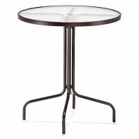36" Round Commercial Bar Height Table - Acrylic Top with Hole by Texacraft