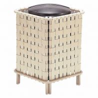 32 Gallon Crossweave Deco Commercial Bin with Lid and Liner by Texacraft