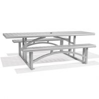 Commercial Picnic Table with Umbrella Hole by Texacraft