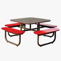 Commercial 46" Square Picnic Table by Texacraft