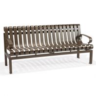 Commercial Straight Two Arms Slat Bench - by Texacraft