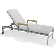 Vibe Modular Commercial Chaise Lounge with Wheels by Texacraft