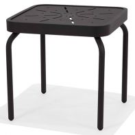 18" Square Commercial Side Table w/ Starburst Stamped Top by Texacraft