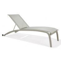 Edge Sling Commercial Stacking Chaise Armless with Wheels by Texacraft