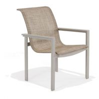 Meza Sling Commercial Dining Chair with arms by Texacraft