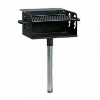 Commercial Charcoal Barbecue Grill with Shelf by Texacraft