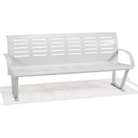 Commercial 6' Bench with Back and Arms by Texacraft